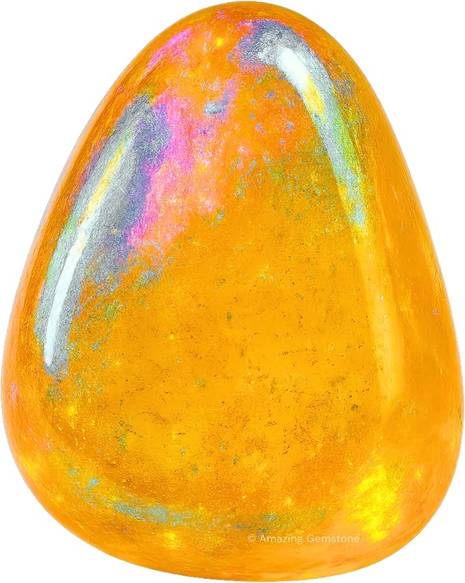 Amazing Gemstone Tangerine Aura Quartz Crystals and Healing Stones Tumbled - 1000+ Carats Tangerine Aura Quartz Stone, Healing Stones for Energy Balance, Stress Relief - Polished