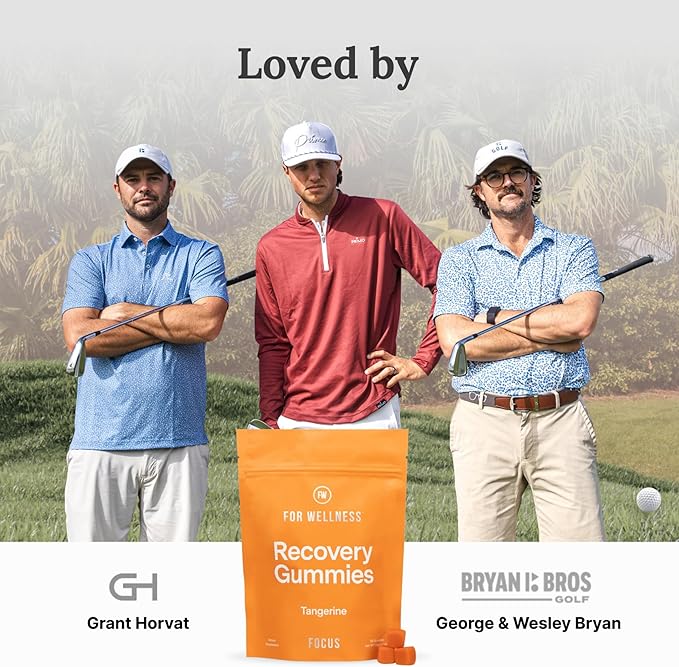 For Wellness Recovery Gummies | Tangerine Eye & Brain Support Supplements with Lutemax 2020®, Lutein, Zeaxanthin, Vitamin A & Cordyceps for Vision, Memory & Stress Support | Vegan, Non-GMO, 90 Count