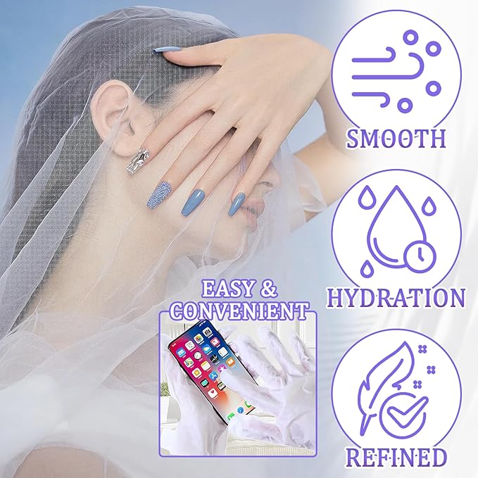 Hand Mask Moisturizing Gloves 6 Pack,Hydrating Hand Mask for Women,Soft Gloves for Dry Cracked Skin I