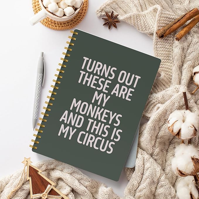 Funny Notebooks for Work, Green Aesthetic Journal, Funny Boss Day Gifts, Boss Gifts for Men Women, Funny Gifts for Boss, Boss Office Decor, Spiral Notebook 5.5x8.3 Inch