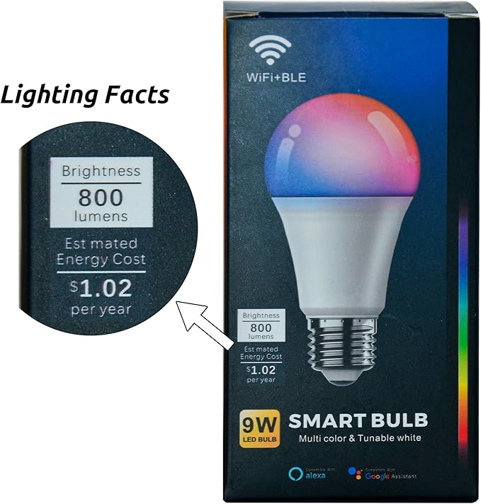 cozoo Bluetooth/WiFi RGB & USB Bedside Table Lamp with 2 USB Charging Ports and 2 Outlets Power Strip, LED Light Bulb Dimmable, Music Sync RGB Color Changing Light for Party Home/Bedroom/Living Room