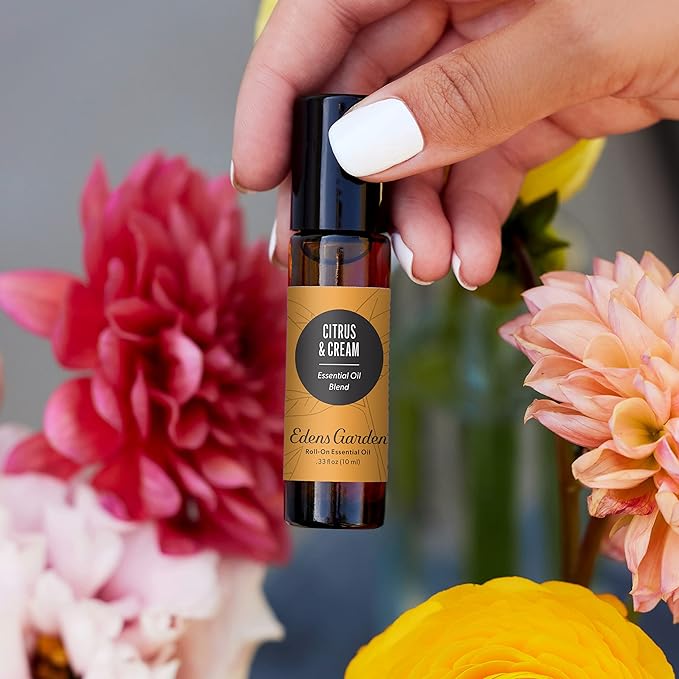 Edens Garden Citrus Cream Essential Oil Roll-On Blend- 100% Pure Premium Grade, Natural, Therapeutic, Aromatherapy, Kid & Skin Safe, The Best for Wellness, Relaxation Pre-Diluted 10 ml (.33 fl oz)