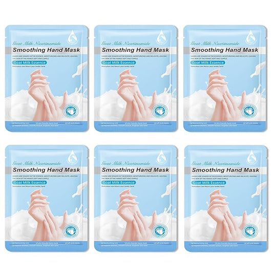 6PCS Hand Masks,Hydrating Hand Masks Moisturizing Gloves Overnight for Dry Cracked Hands,Daily Hand Care Hand Masks Gift Set for Women and Men I