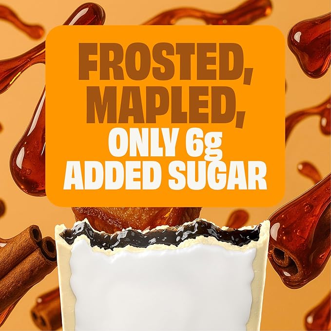 Smart Tart Toaster Pastries Maple Cinnamon - Low Sugar Snacks, Healthy Breakfast Pastry, On the Go Snack - Only 6g Added Sugar - 36 Count