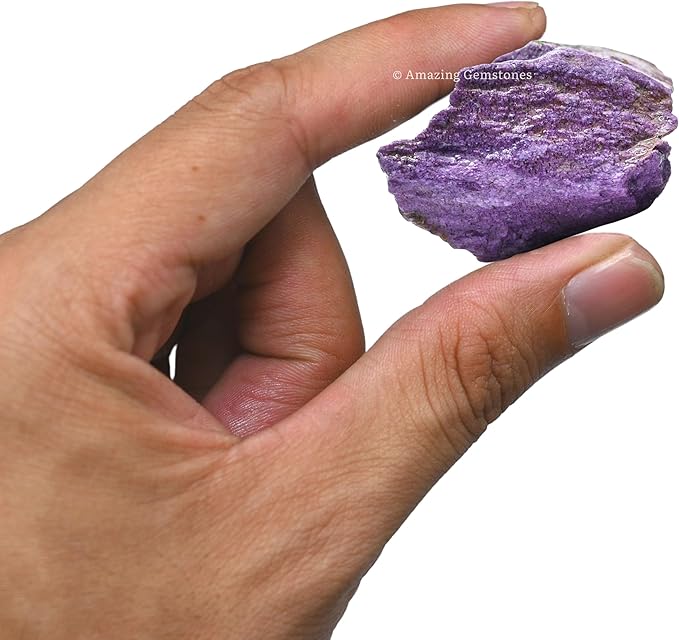 Amazing Gemstone 2 Pieces Stichtite Raw Crystals and Healing Stones, Natural Rocks for Tumbling and DIY Raw Stones and Crystals