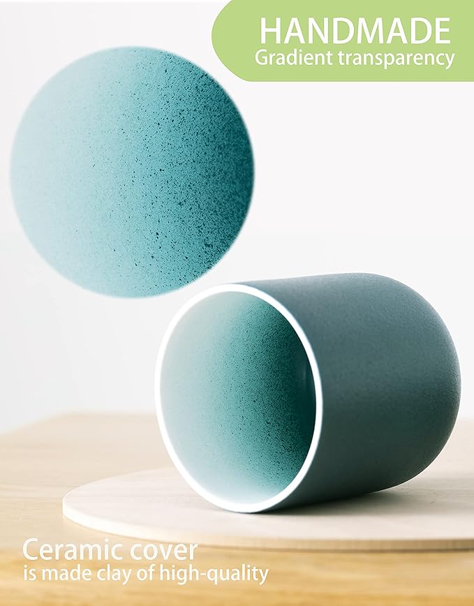 Essential Oil Diffuser,Nature Ceramic Diffuser,Stone Ultrasonic Essential Oil Diffuser for Aromatherapy (Blue)