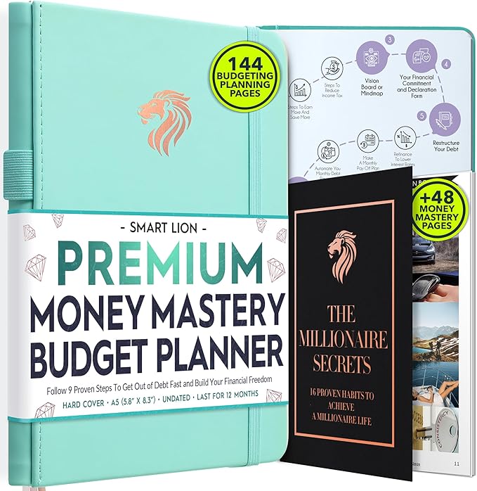 Financial Planner - Monthly Budget Planner & Monthly Bill Organizer | A 12-Month Journey to Financial Freedom | Bill Payment Tracker Organizer, Debt, Expense Tracker & Money Saving with Pockets