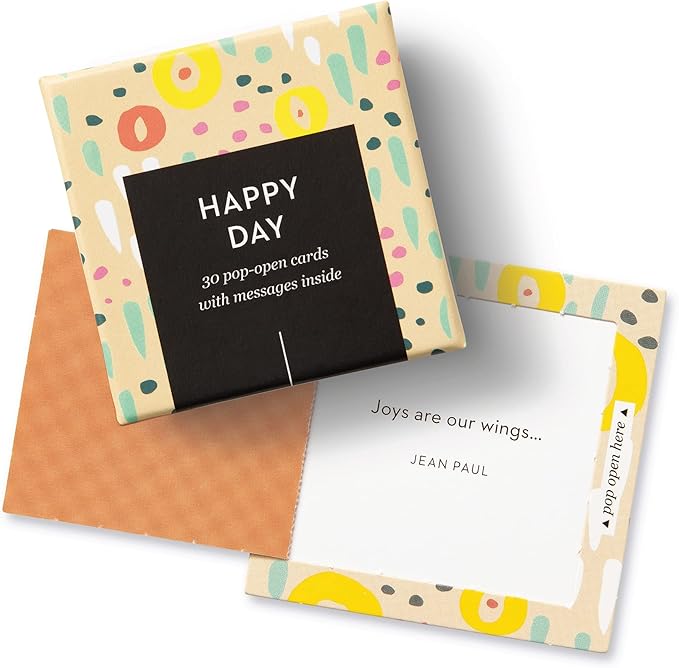 Compendium ThoughtFulls Pop-Open Cards — 4-Pack of Celebrating You, Be Happy, Happy Day, Smile — 120 Pop-Open Cards, Each with a Different Message Inside