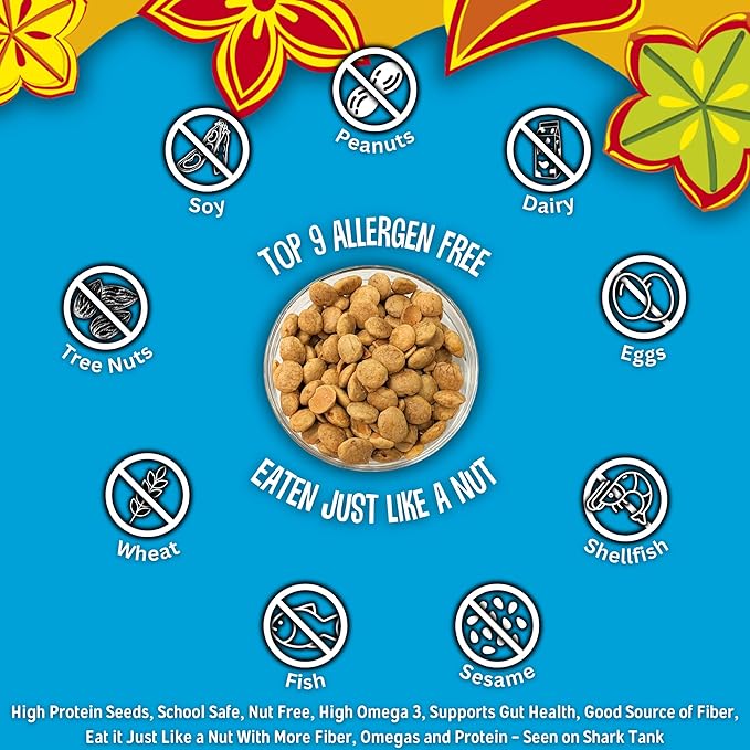 Brass Roots Organic Incan Protein Seeds - Salted - 10 oz, High Protein, School Safe, Nut Free, High Omega 3, Supports Gut Health, Good Source of Fiber, Shark Tank (10 oz (Pack of 1), Salted)