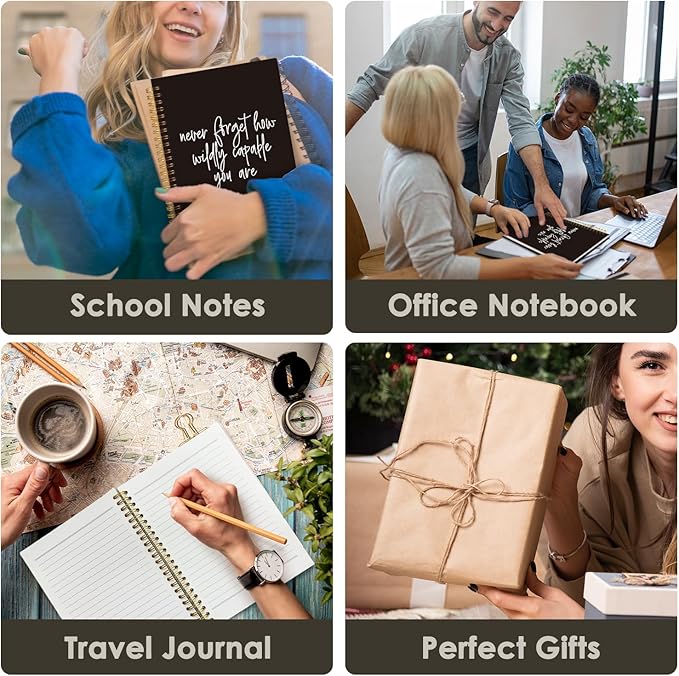 Employee Appreciation Gifts, Team Gifts for Employees, Inspirational Gifts for Friend Coworker, Never Forget How Wildly Capable You are Office Supplies Hardcover Spiral Notebook 5.5x8.3