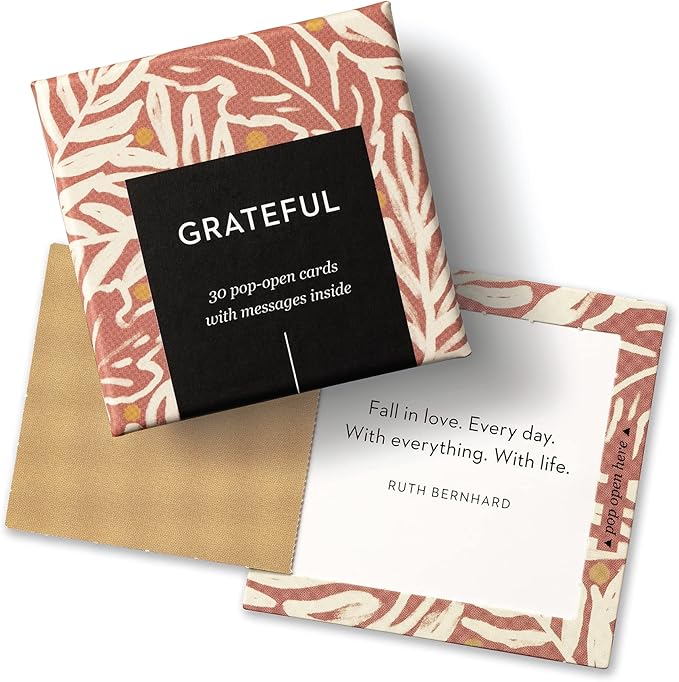 Compendium ThoughtFulls Pop-Open Cards — 4-Pack of Embrace Calm, Mindfulness, Live with Intention, Grateful – 120 Pop-Open Cards, Each with a Different Message Inside