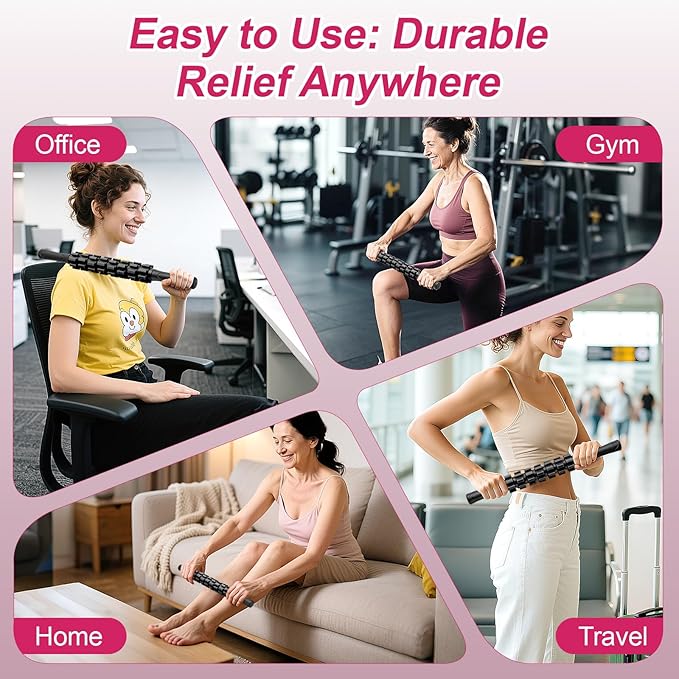 Muscle Roller Stick, Muscle Roller, Liposuction Massage Roller for Lymphatic Drainage, Massager Stick for Relief Muscle Soreness, Trigger Points, Help Exercise Runner Legs, Back Recovery