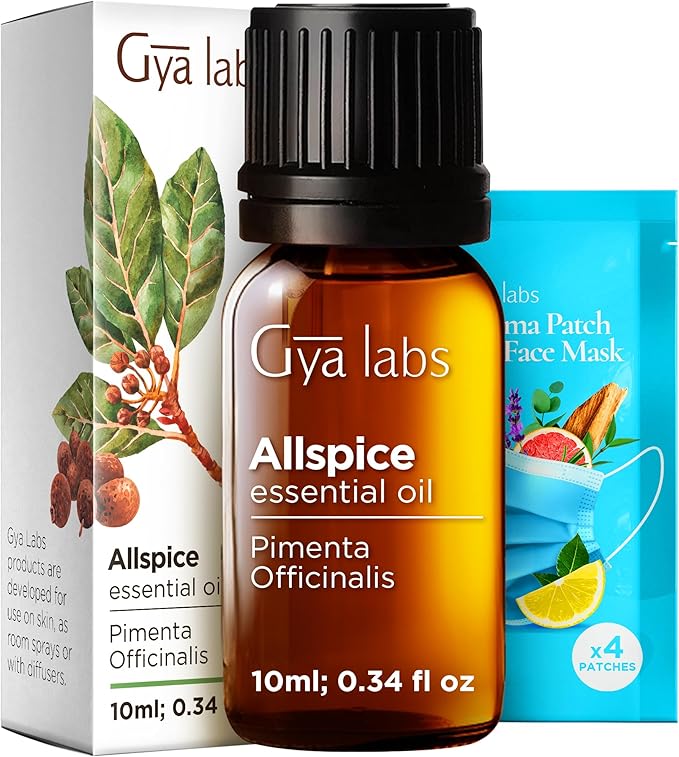 Gya Labs Allspice Essential Oil - 0.34 Fl Oz - for Hair, Skin, Diffuser, Aromatherapy & DIY Candle Making Scent