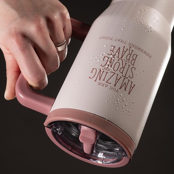 DIVERSEBEE 30 oz Insulated Stainless Steel Tumbler with Lid, Inspirational Birthday Thank You Gifts for Women, Mom, Wife, Girlfriend, Teacher, Her, Nurses, Best Friend, Travel Mug (Blush)