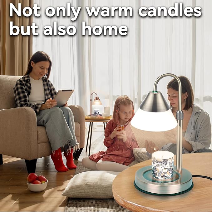 Dimmable Candle Warmer Lamp with Timer Adjustable Height, Mothers Day Birthday Gifts for Mom Women, Candle Lamp Warmer House Warming Gift New Home Decor for Bedroom Living Room Office, Bronze