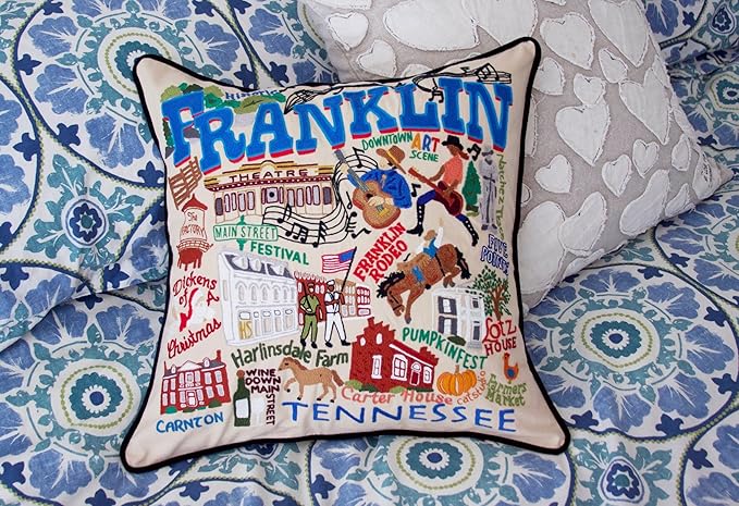 Catstudio Franklin Embroidered Decorative Throw Pillow