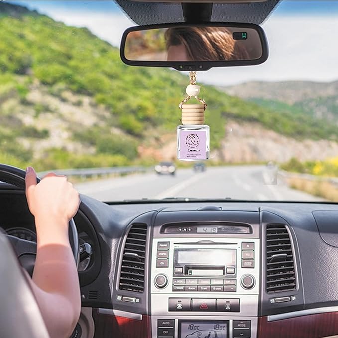 2Pack Lemon Scented Automotive Air Freshener Set, Car Accessories Decoration Hanging Scented Car Diffuser for Men Women Best Gifts