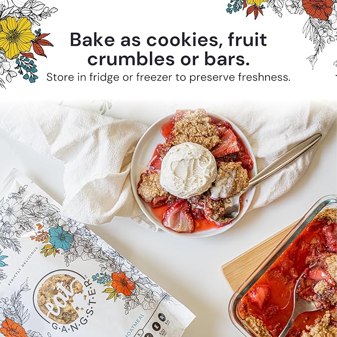 eat G.A.N.G.S.T.E.R. Foatmeal Cookie Mix - Allergy-Friendly Baking Mix, No Dairy, Nuts, Gluten, Dairy - Grain-Free Oatmeal Alternative - For Paleo & AIP Diets, Bake Cookies, Fruit Crumbles & Bars