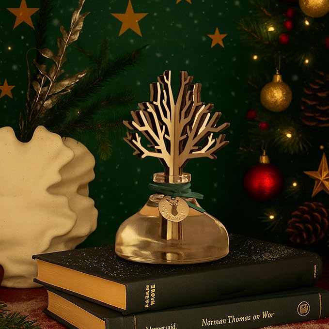 Aronica Christmas Diffuser 120ml / 4floz- Pine Wood Scent, Eucalyptus Mint Essential Oil Reed Diffuser, Fir Tree Scent Oil Classy Christmas Home Decor Holiday, Luxury Skandinavisk High End Oils