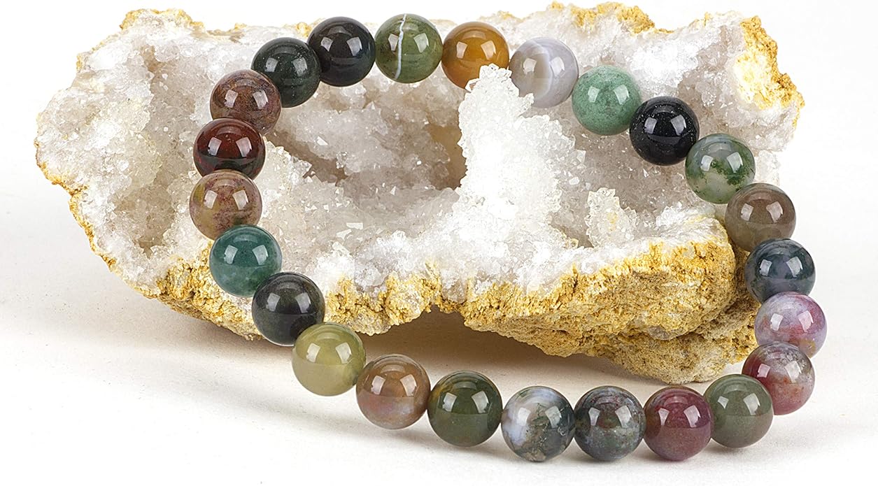 Cherry Tree Collection - Small, Medium, Large Sizes - Gemstone Beaded Bracelets For Women and Men - 8mm Round Beads