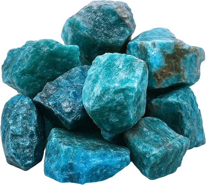 Amazing Gemstone Apatite Raw Crystals and Healing Stones, Natural Rocks for Tumbling - DIY Raw Stones and Crystals, 2 Pieces