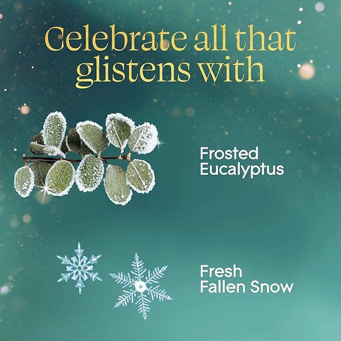 Glade 3-Wick Scented Candle Jar, Bergamot & Eucalyptus, Air Freshener Infused with Essential Oils, 6.8 Oz, 3 Count