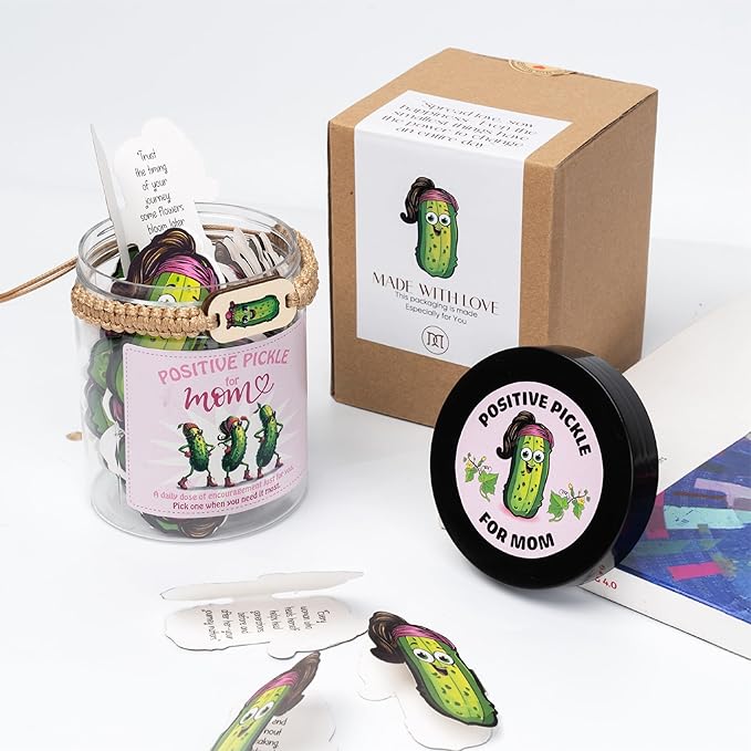 60 Positive Pickle Cards For Mom, Gifts For Mom, Pickle Gifts, Fun Gifts, Funny Gifts For Mom, Mothers Day Gifts for Mom from Daughter Son, Affirmation Cards For Mom