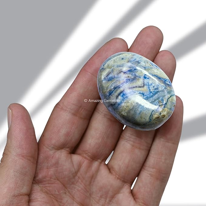 Amazing Gemstone Scheelite Crystals and Healing Stones - Large Palm Stone Crystals Piedra - Crystal for Good Luck, Balanced Positive Energy, Meditation - Unique Stocking Stuffers, Gifts for Women, Men