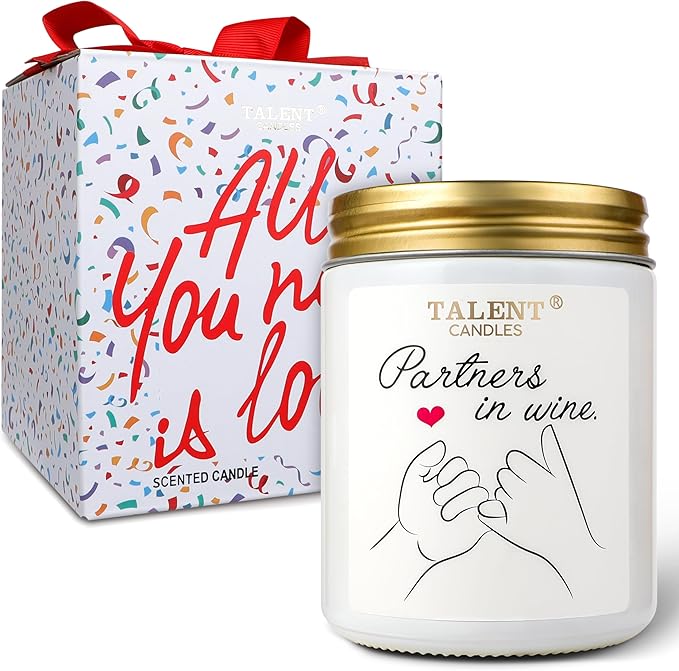 Best Friend Candle - Friendship Gifts for Women & Men - Scented Candle Funny Birthday Gifts - Champagne Cassis & Honey Scented Candle