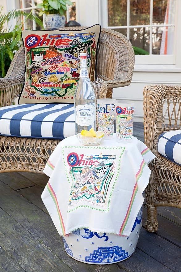 Catstudio Ohio Embroidered Decorative Throw Pillow