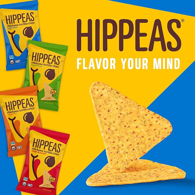 HIPPEAS Chickpea Tortilla Chips, Rockin’ Ranch, 1 Ounce (Pack of 18), 3g Protein, 3g Fiber, Vegan, Gluten-Free, Crunchy, Plant Protein Snacks