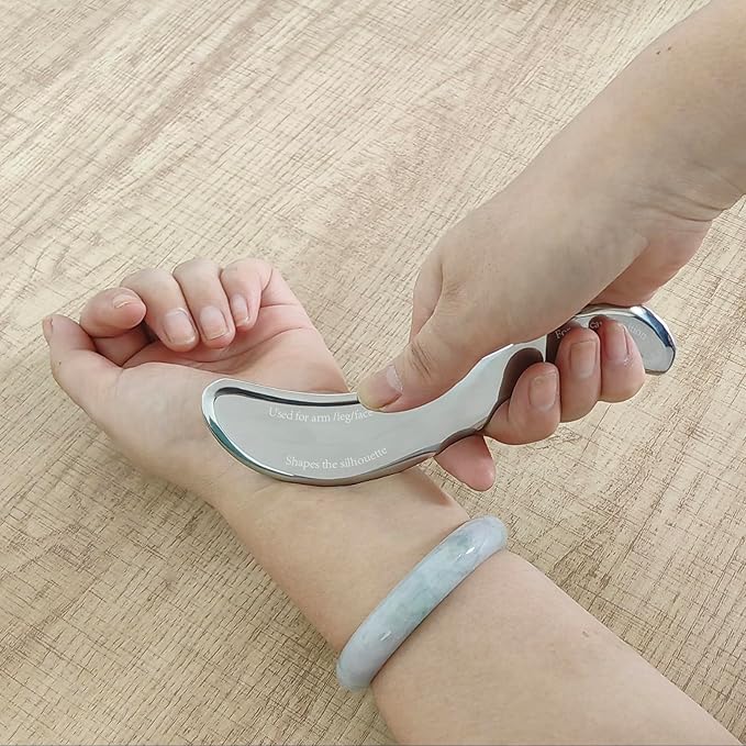 BYYDDIY Stainless Steel Gua Sha Muscle Scraper Tool,Scar Tissue Tool,Physical Therapy Tools,Muscle Scraping Tool,Guasha Massage Scraper,IASTM Tools (S.S-1)