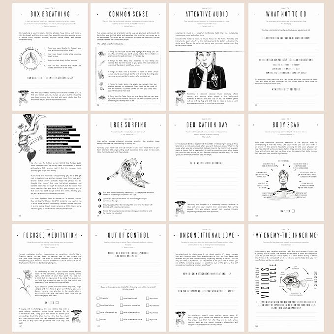 Her Vibe Journal | 13-Week Guided Mindfulness Journal for Women | Fresh Daily Prompts, Activities & Inspiration | Elegant Design & Illustrations | Nurture Self-Love & Wellness | A5 | Gift Box Included