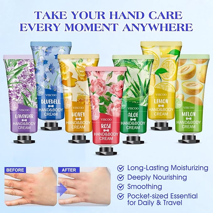 42 Pack Hand Cream Gifts Set for Women, Bulk Hand Lotion for Birthday Gifts for Women, Bridesmaid Gifts, Thank You Gifts, Mini Moisturizing Hand Lotion Travel Size for Dry Cracked Hands