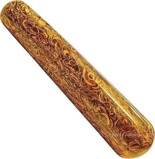 Amazing Gemstone Mariyam Jasper Crystal Wand Massage Stick - Pelvic Wand Gua Sha for Adults - Crystals and Healing Stones Massage Wands for Adults Gifts (Smooth)