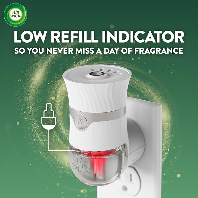 Air Wick Plug in Scented Oil Refill, 5 ct, Fresh Pine and Juniper, Air Freshener, Essential Oils, Fall Scent, Fall decor