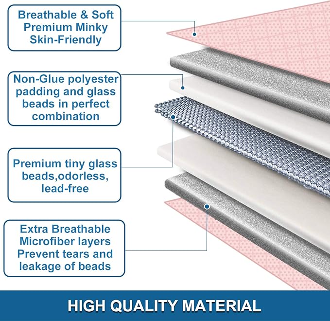 Kids Weighted Blanket Twin 7lbs (41"×60",Pink) Breathable Soft Minky Weighted Throw Blanket for All Season,Heavy Blanket with Premium Glass Beads