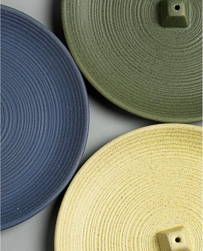 Insence-Stick Holder Ceramic Incense Holder for Sticks Simple Style Incense Burner Insence Tray for Set for Office Yoga Livingroom and Outdoors (Yellow)