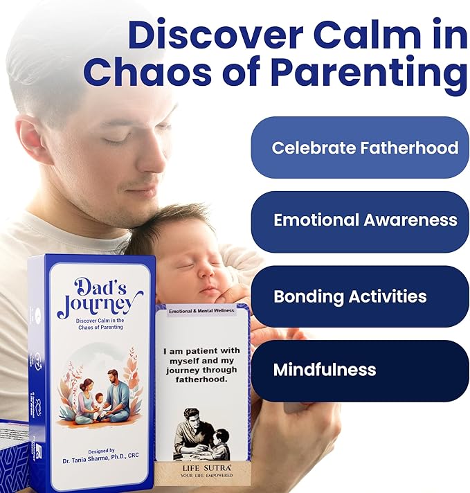 Daily Affirmation Cards for Men, Fathers Day Husband & Dad Motivational Mindfulness Gifts - Self Care, Stress Relief & Mental Health Therapy, Positive Inspirational Birthday Gift for Man, 80 Card Deck