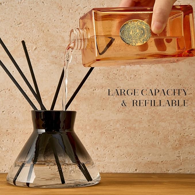 M&SENSE 10.14 oz Large Reed Diffuser Set | Magical Oriental Scent Oil Diffuser with Sticks |Hotel Collection Non-Toxic Essential Oil |for Bedroom Bathroom Living Room