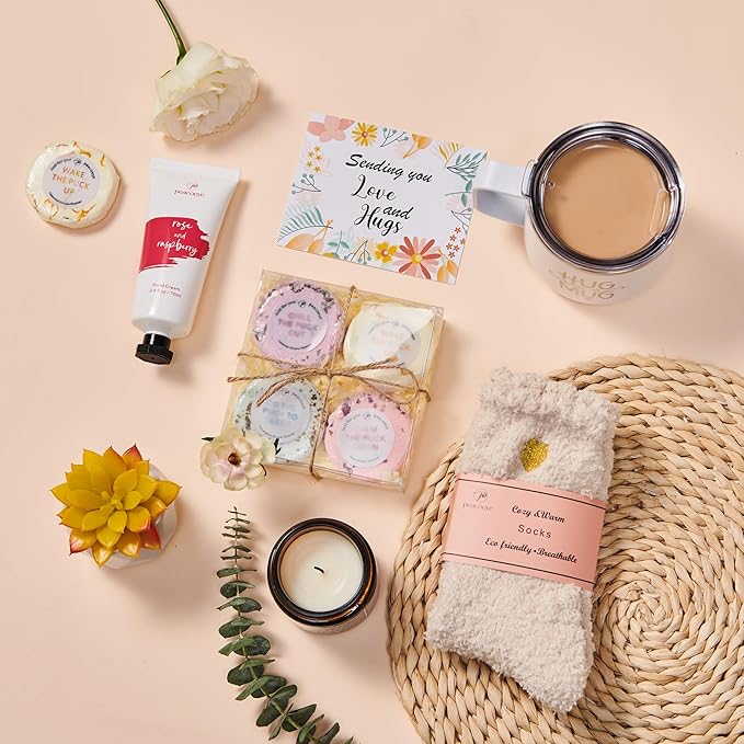 Care Package for Women Spa Gifts Baskets Self Care for Best Friends Mom Grandma Wife Feel Better Gifts Thinking of You Encouragement Stress Relief Get Well Soon Gifts for Woman Holiday Gift