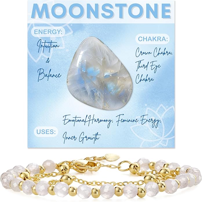 Farfume Crystal Bracelet Beaded Bracelets for Women 4mm Natural Stone Beads Gemstone Handmade Anxiety Jewelry Gifts