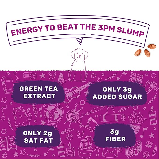 3PM Afternoon Bites Dark Chocolate Almond Functional Cookies, 15 Cookie Value Pack, Contains Protein, Postbiotics, Green Tea Extract