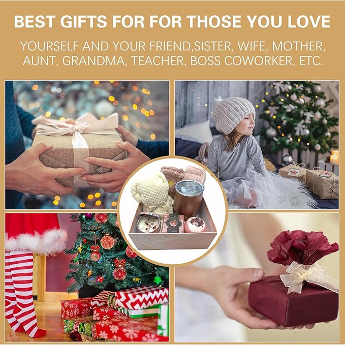 Spa Gift Baskets for Women,Luxury Self Care Gifts for Mom,Get Well Soon Gifts for Friend,Thank You Relaxing Box Gifts for Women 20th,30th,40th,50th,60th 70th 75th Birthday,Anniversary