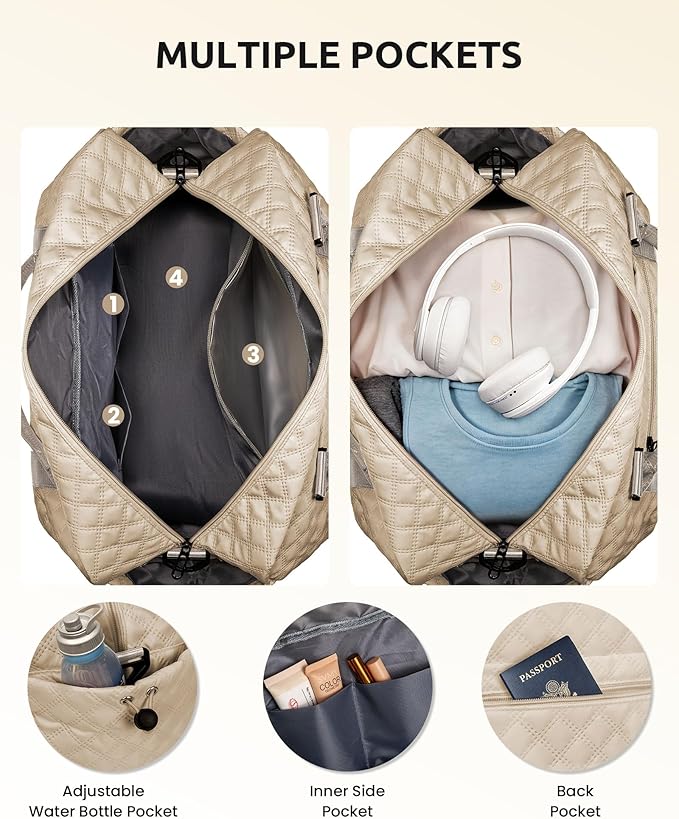 Granddaughter Birthday Gift-Kids Travel Bags with Shoe Compartment, Personalized Weekender Bag, Monogram Overnight Bag for Women, Letter Travel Bag with Makeup Bag (Letter D)