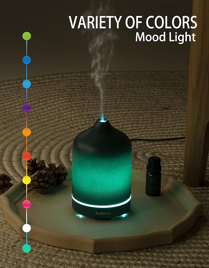 Essential Oil Diffuser,Nature Ceramic Diffuser,Stone Ultrasonic Essential Oil Diffuser for Aromatherapy (Blue)