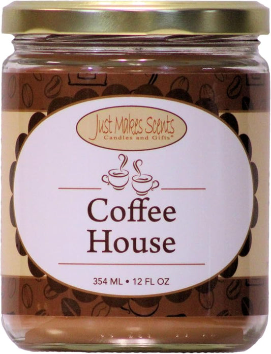 Coffee House Scented Soy Blend Candle | Fresh Coffee Smell | Hand Poured in The USA (12 oz)