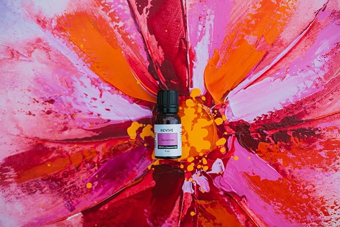 Geranium Essential Oil by Revive Essential Oils - 100% Pure Therapeutic Grade, for Diffuser, Humidifier, Massage, Aromatherapy, Skin & Hair Care