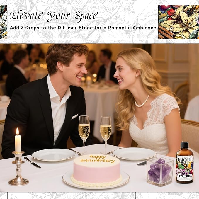 HIQILI Fatal Kiss Diffuser Oil, Fast Diffusion for Large Spaces, Pet - Safe, Suitable for Home and Other Scenarios - 3.38 Fl Oz