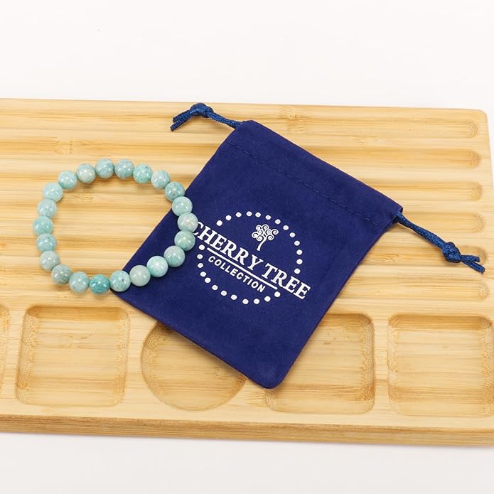 Cherry Tree Collection - Small, Medium, Large Sizes - Gemstone Beaded Bracelets For Women and Men - 8mm Round Beads